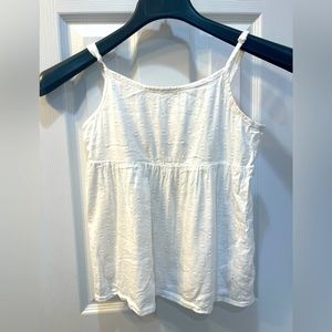 GIRL WHITE FLOWY TANK TOP